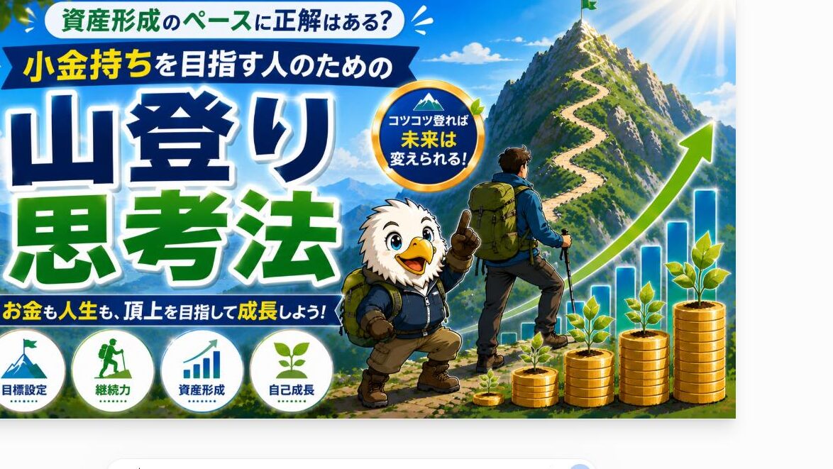 資産形成のペースに正解はある?小金持ちを目指す人のための山登り思考法のアイキャッチ画像