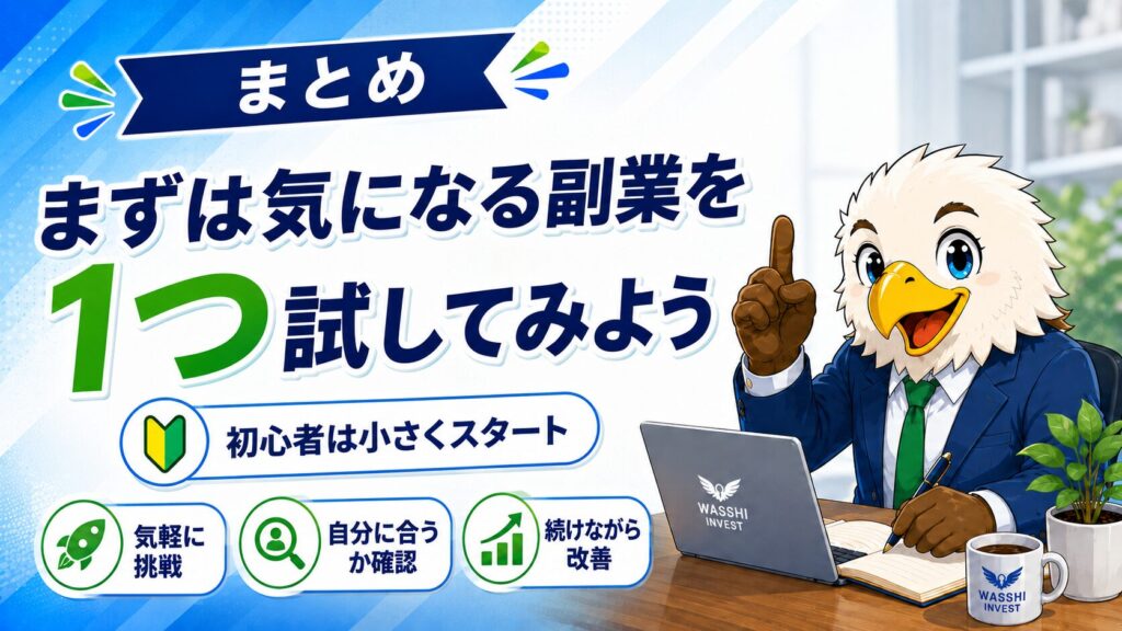 まとめ:まずは気になる副業を1つ試してみよう