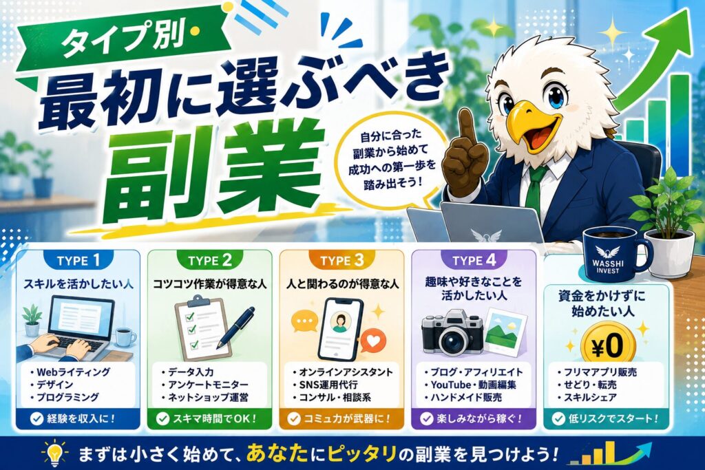 タイプ別・最初に選ぶべき副業