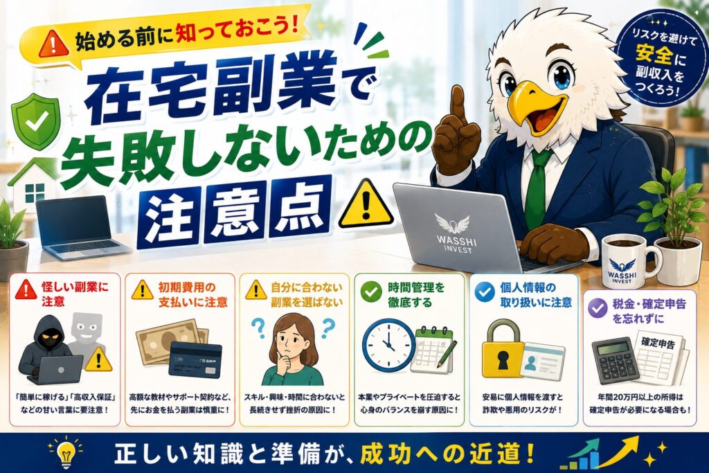 在宅副業で失敗しないための注意点