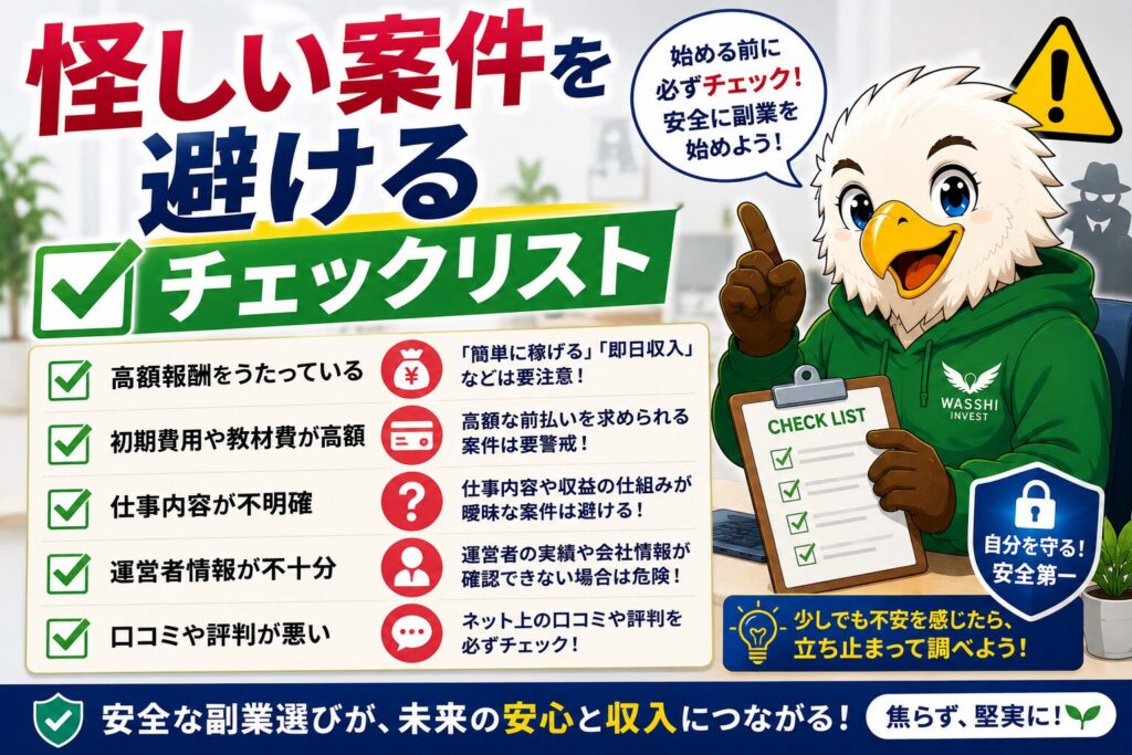 怪しい案件を避けるチェックリスト