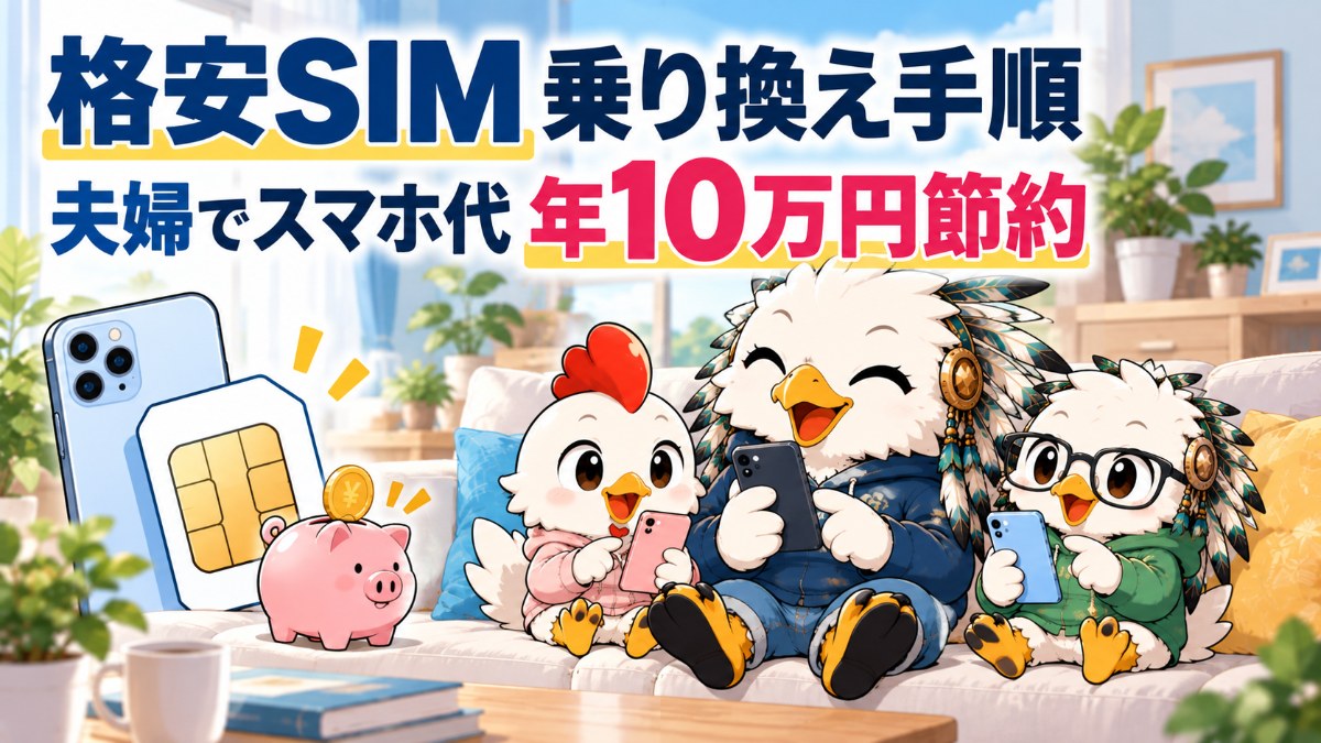 格安SIM乗り換え手順｜夫婦でスマホ代を年10万円節約（ワッシーとワッピー）