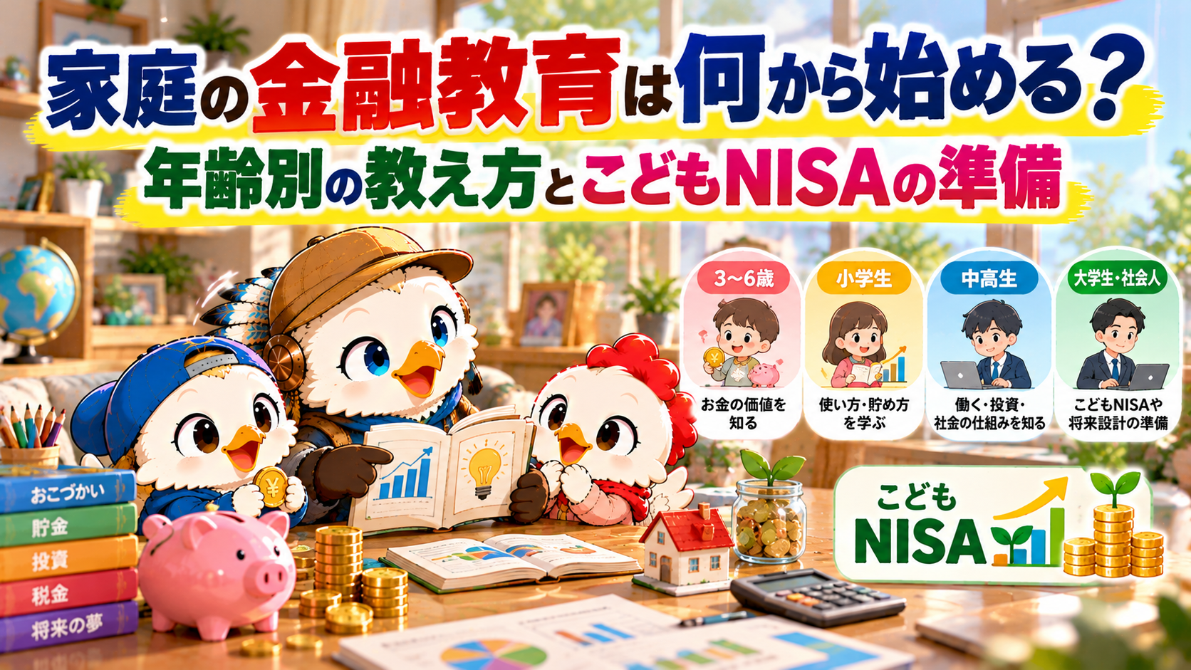 家庭の金融教育は何から始める？年齢別の教え方とこどもNISAの準備